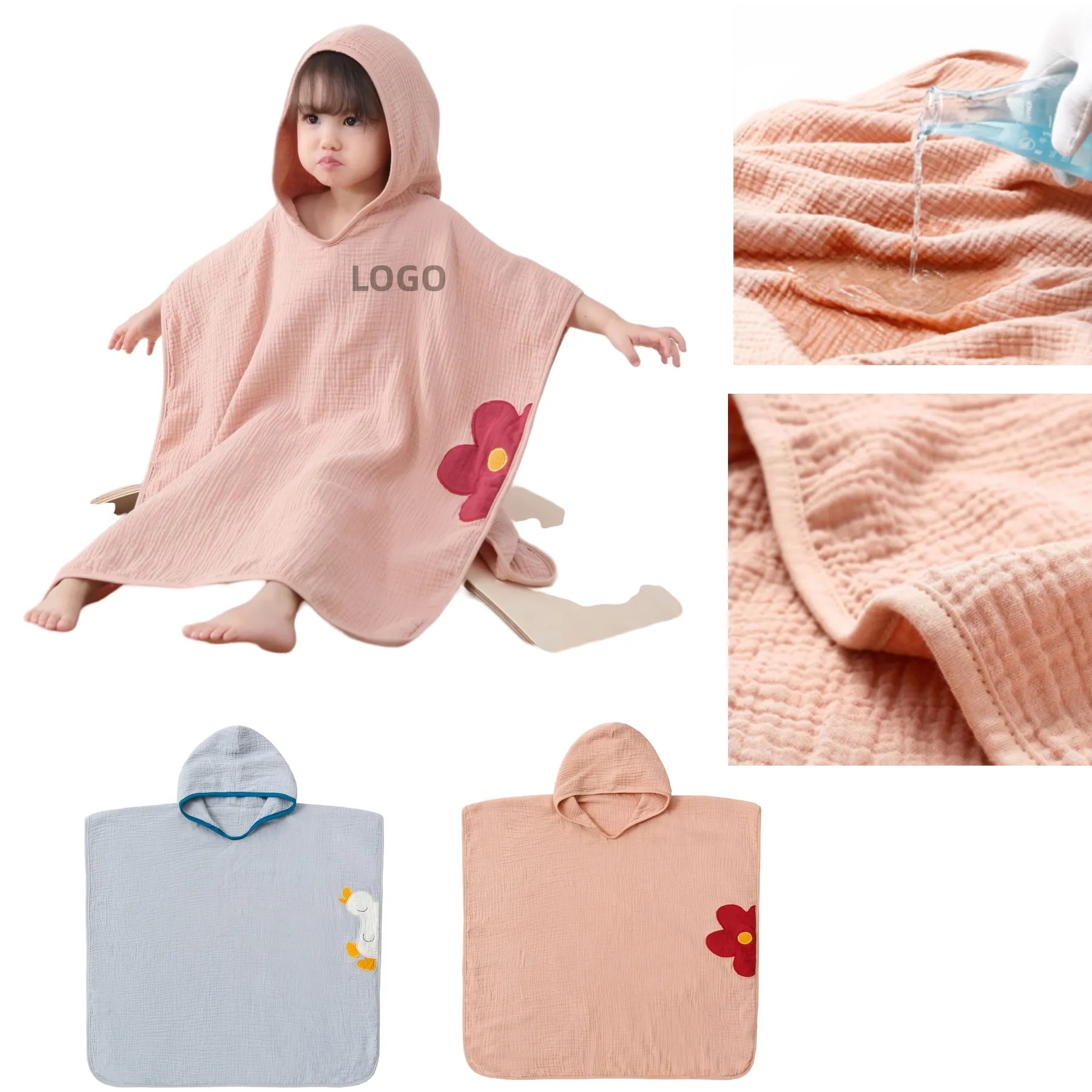 Baby Bath Hooded Towel for Toddler- 100% Cotton 1