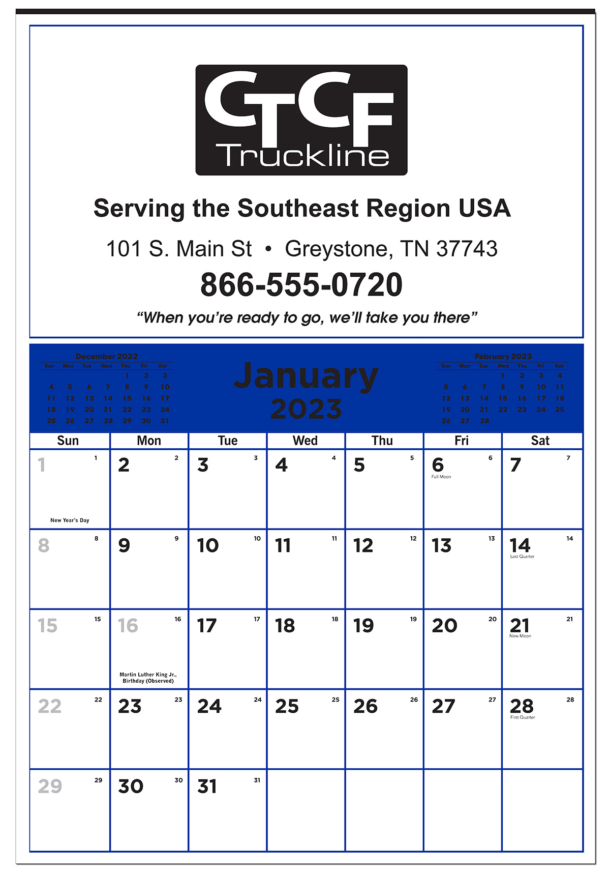 12 Sheet Economy Commercial Wall Calendar