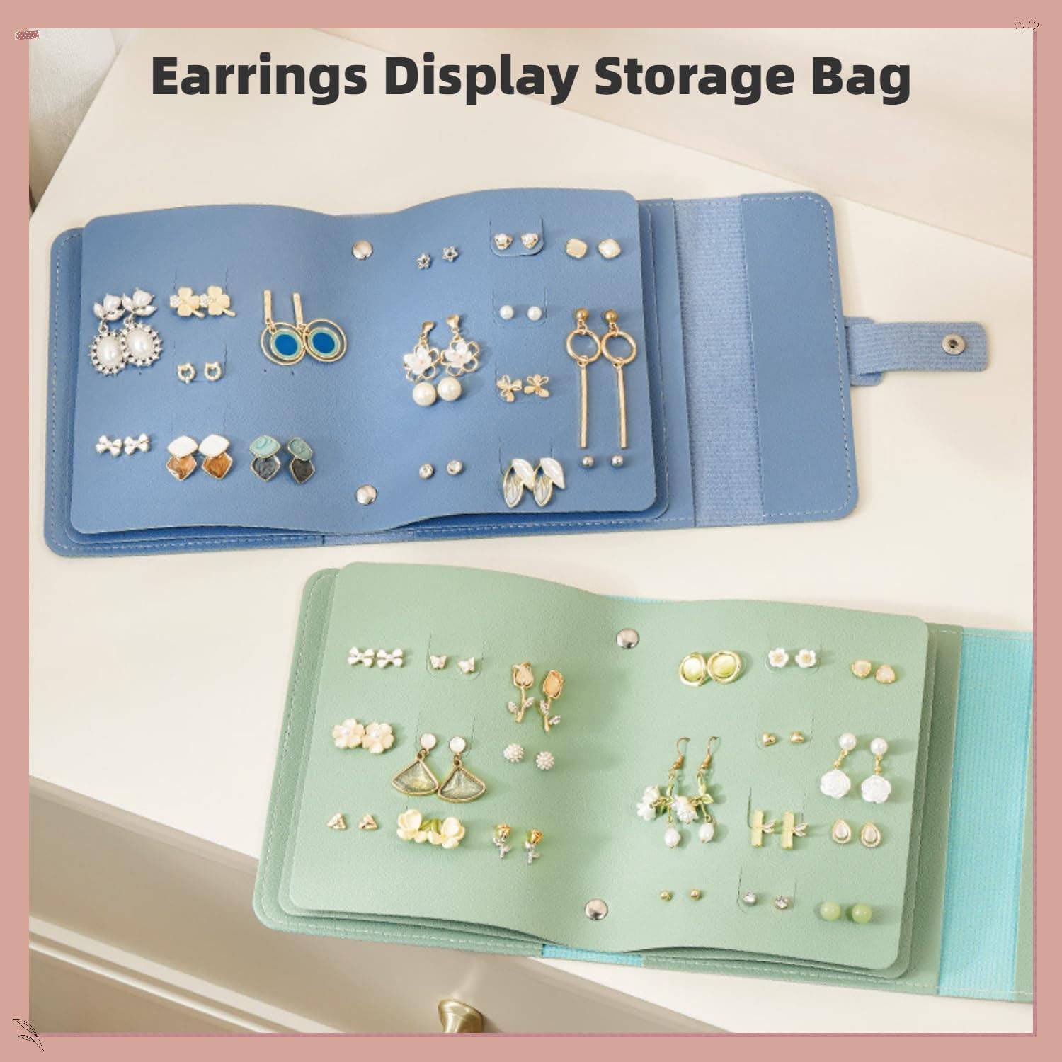 PU leather Jewelry Storage Roll Bag Necklace Holder 2