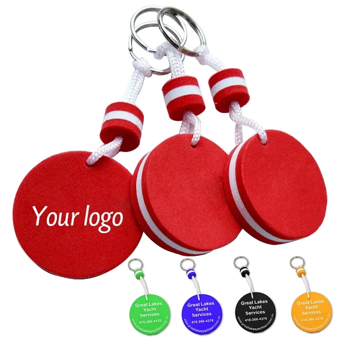 Round Shaped EVA Foam Floatable Keyring 3
