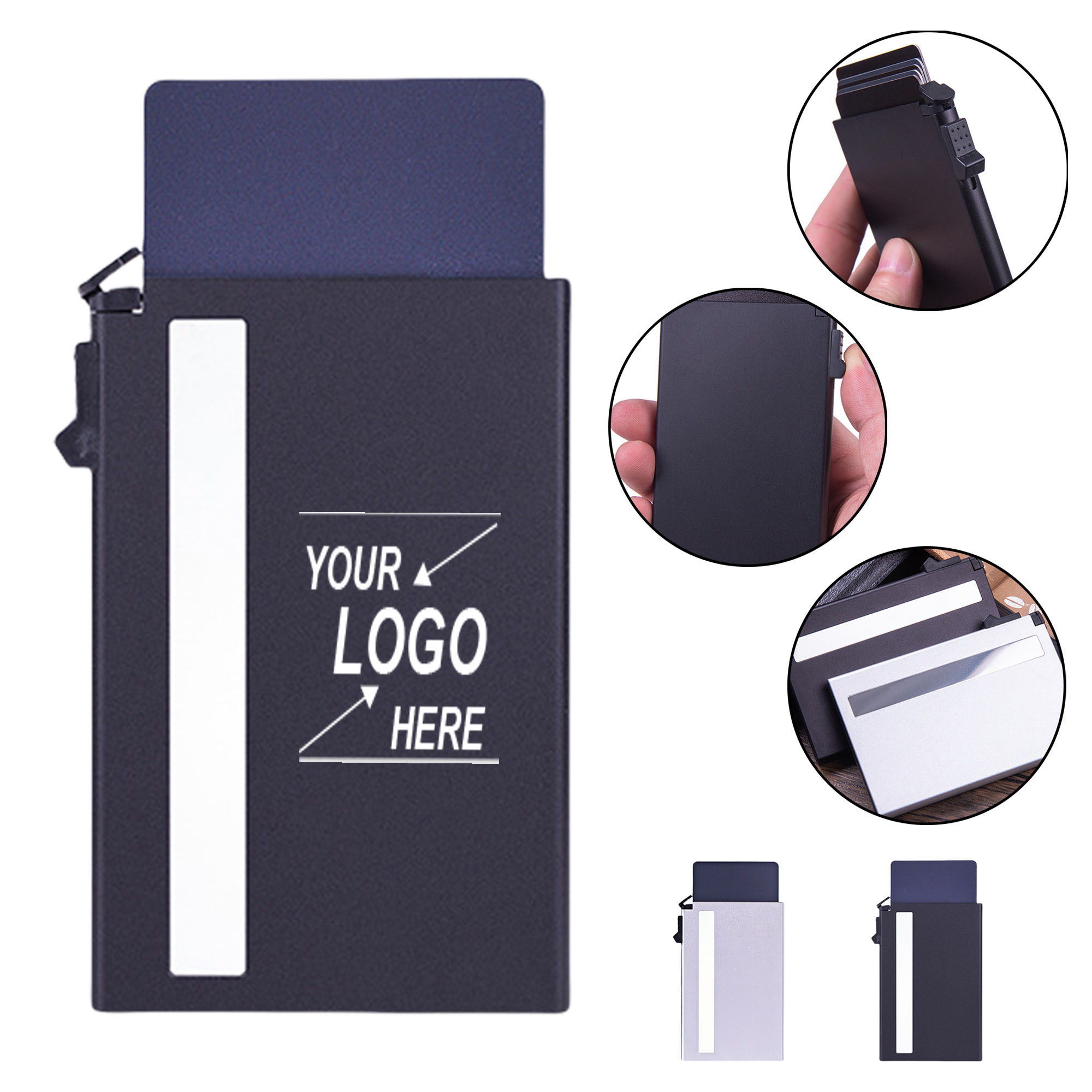 Auto Pop-Up Credit Card Holder with Side Button 2