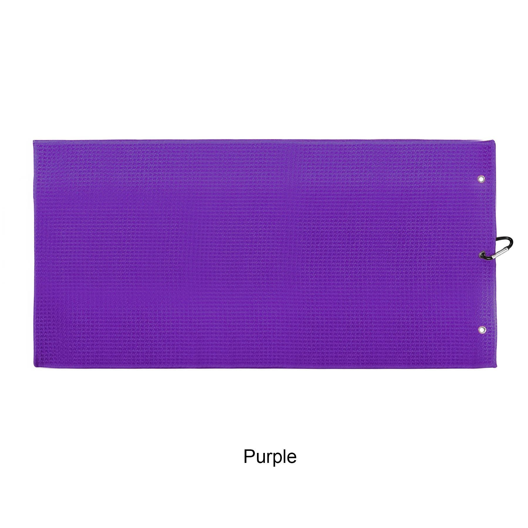 Microfiber Waffle Two-fold Golf Towel w/ Carabiners Clip 12" x 24" 21