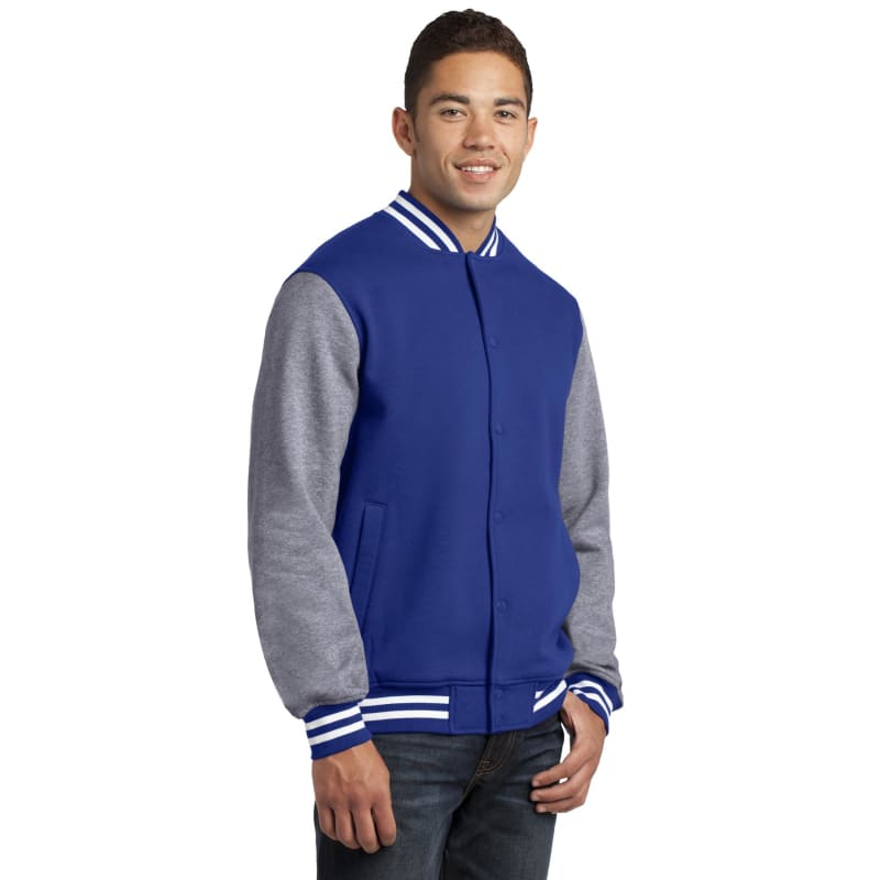 Sport-Tek Fleece Letterman Jacket. 10