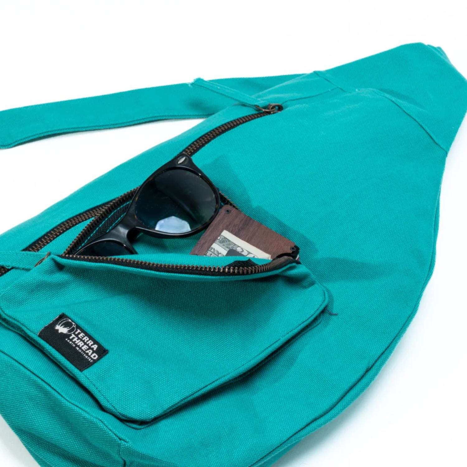 TERRA THREAD® - Gaia Sling bag Sustainable GOTS & Fair Trade Certified 3