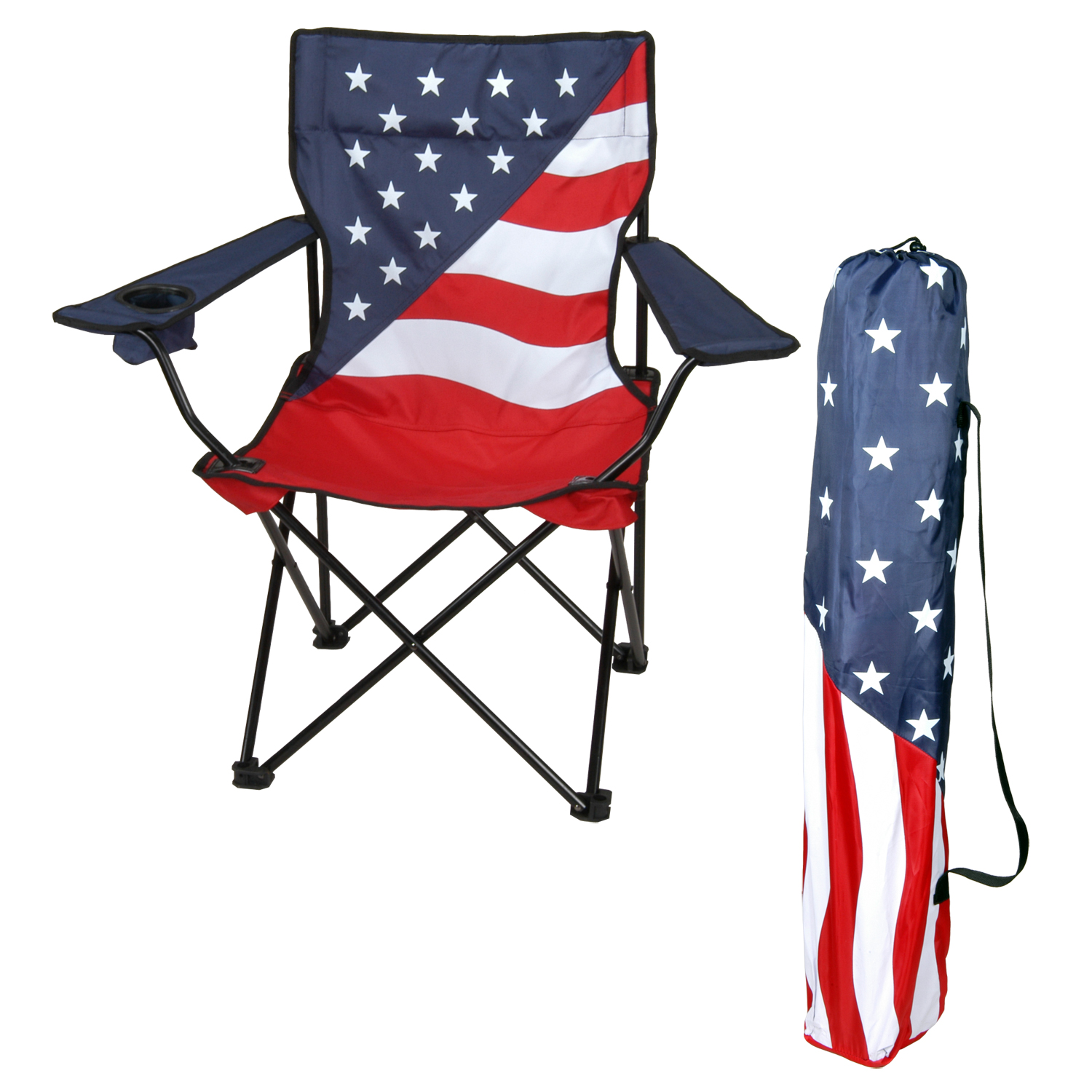 Patriotic USA Folding Chair w/Carrying Case 3