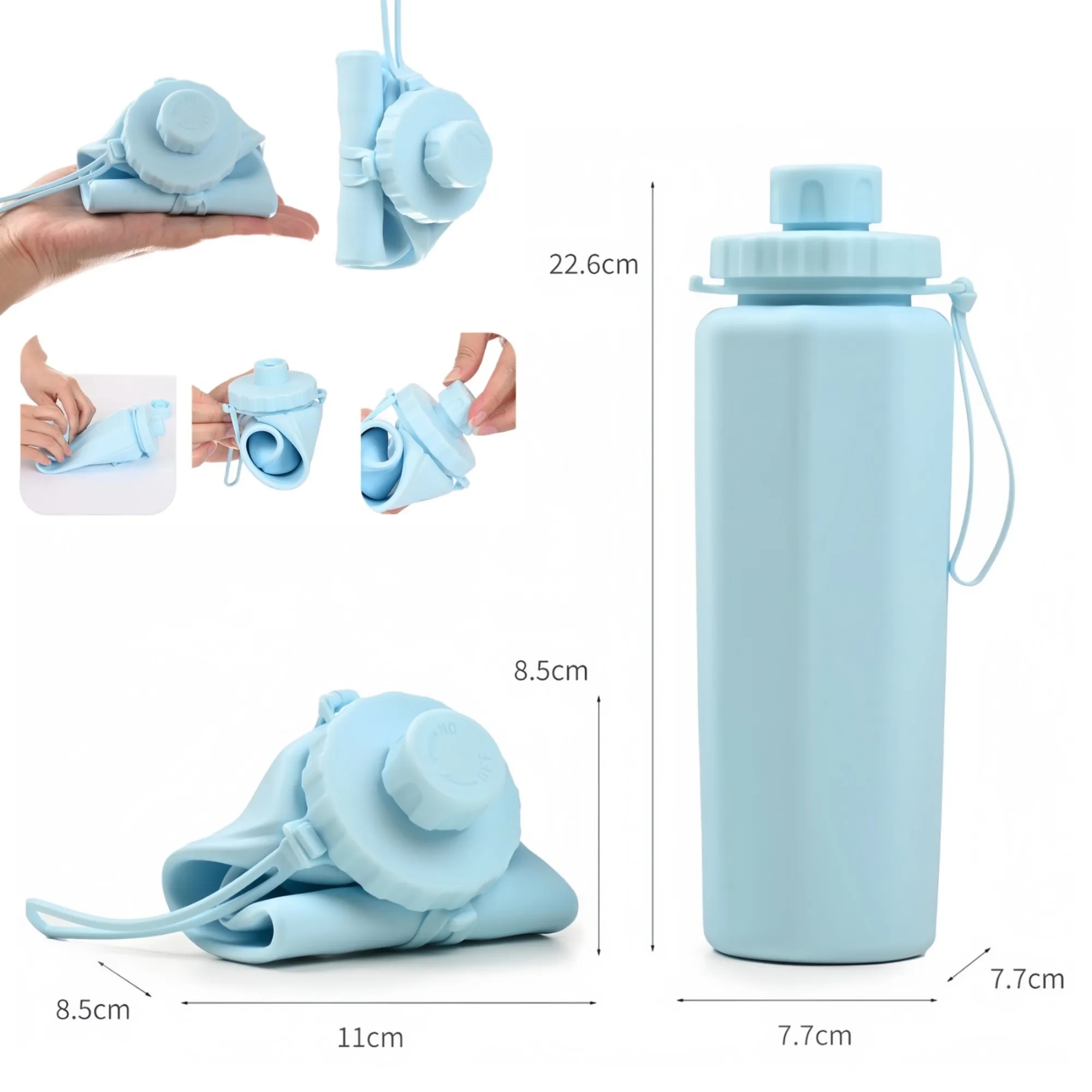 Eco-Friendly Collapsible Silicone Water Bottle 3