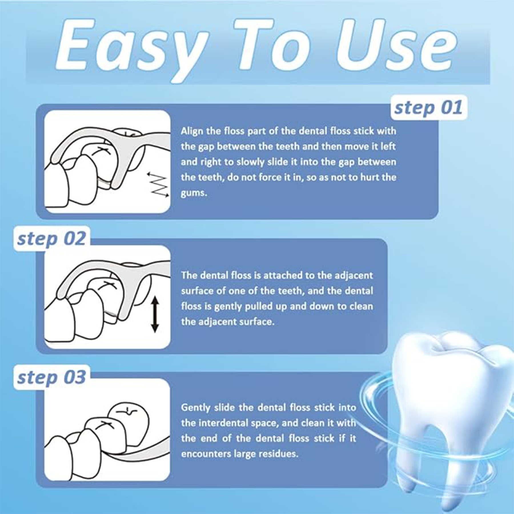 Portable Pack of 10 Floss Picks for Easy Use 7