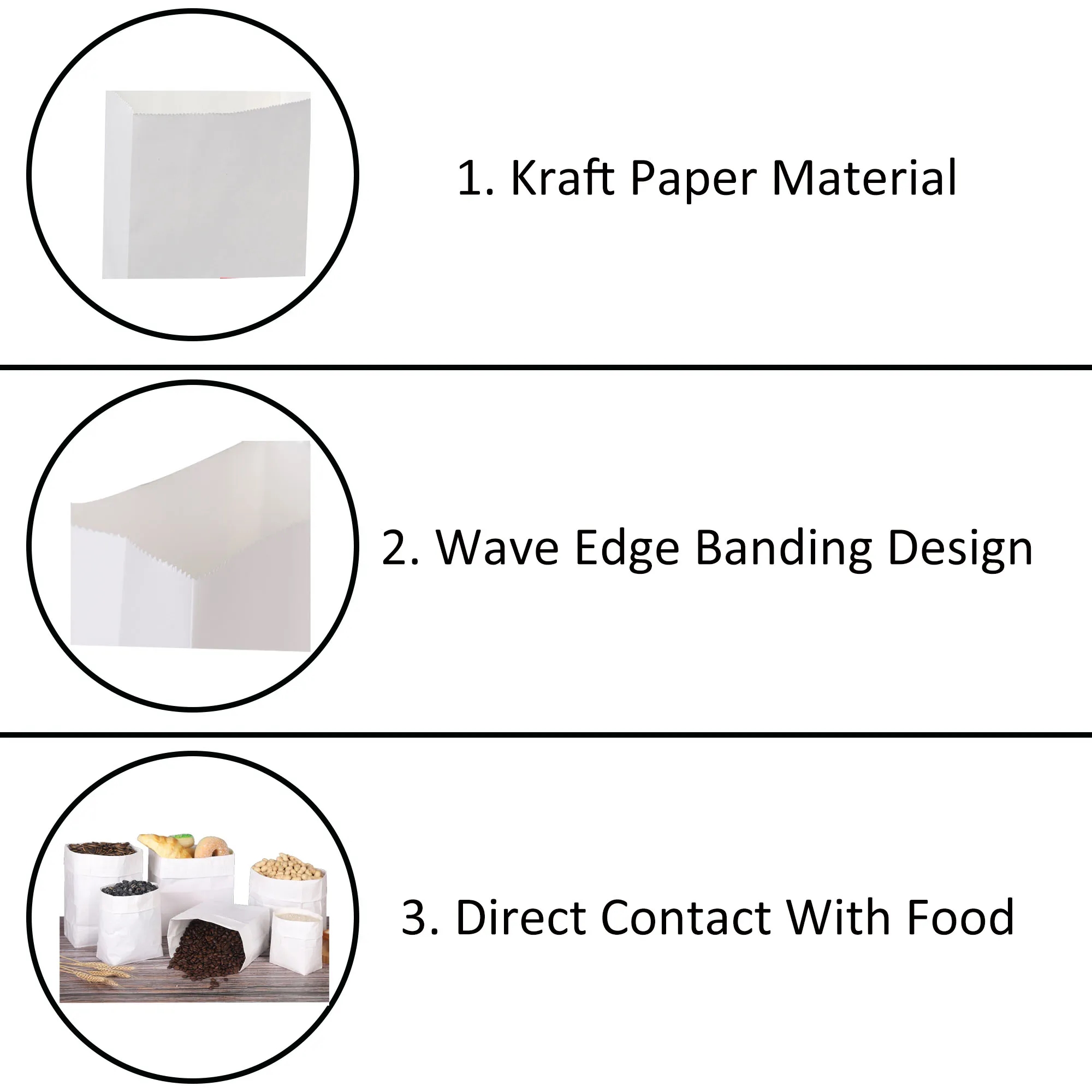 Sublimation White Kraft Paper Merchandise Bag 3
