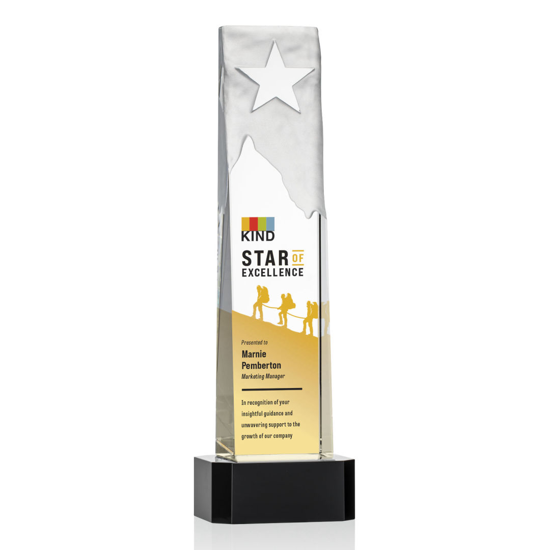 Stapleton Star VividPrint™ Award on Base - Black 4