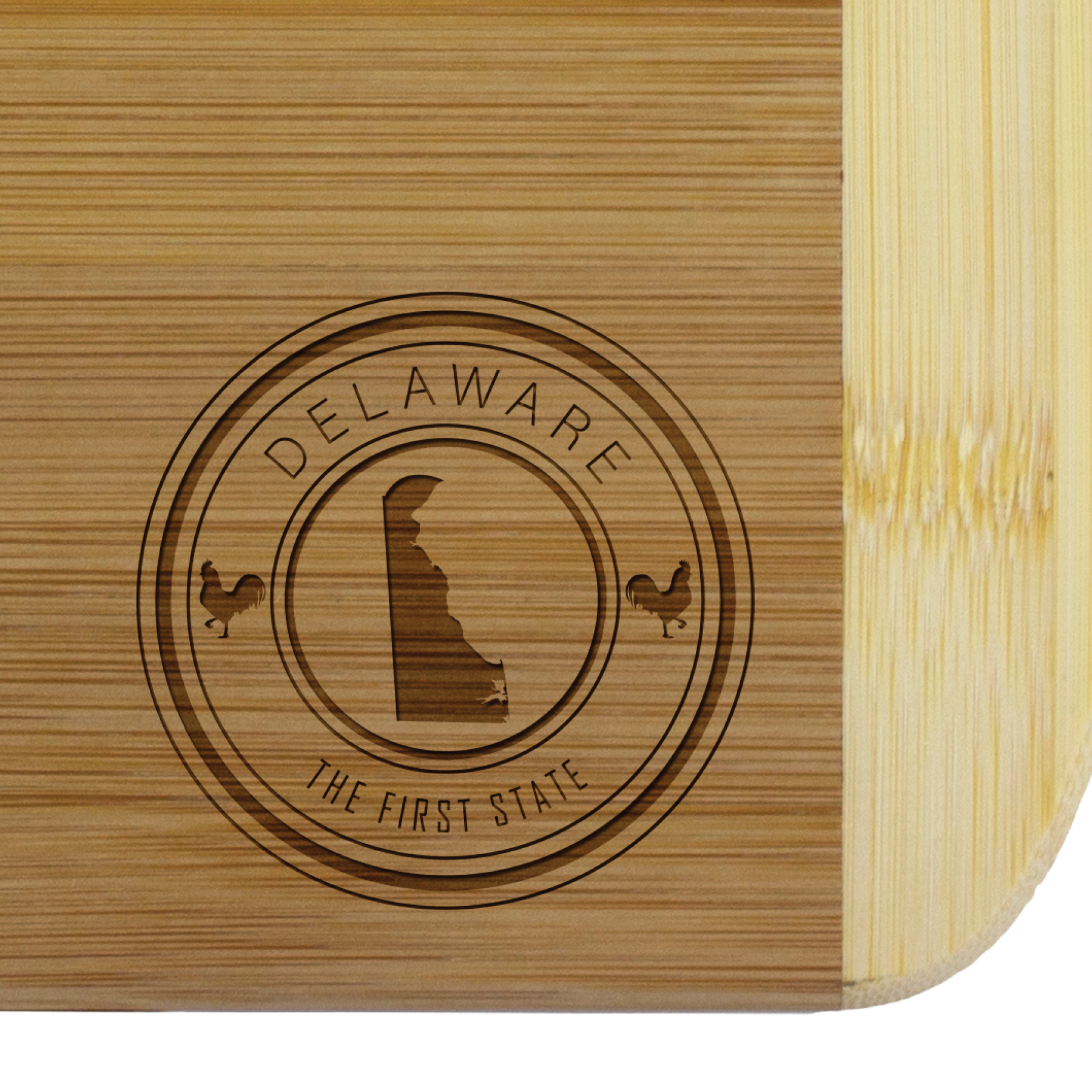 Delaware State Stamp 2-Tone 11" Cutting Board 3