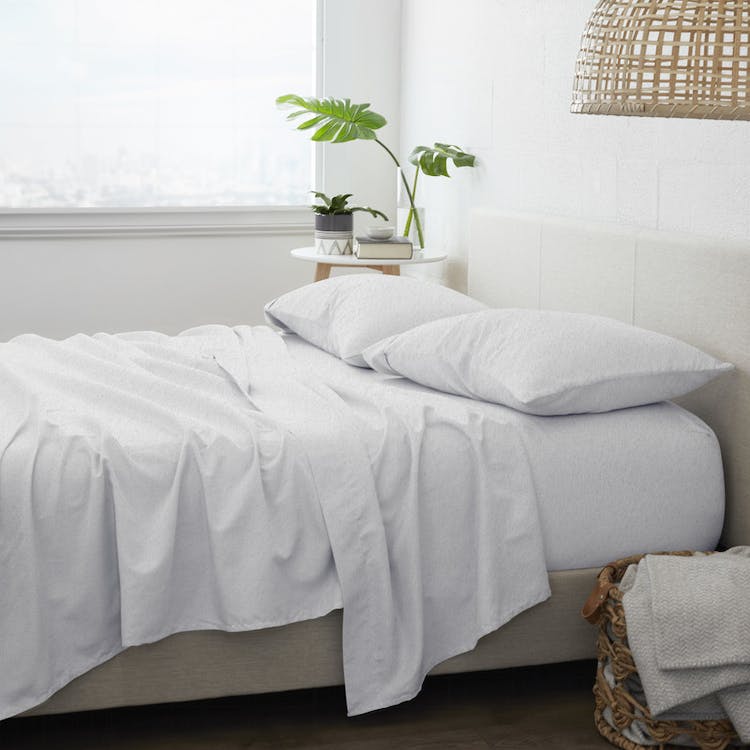 Flannel Bed Sheets - Ivory King 4 Set 2