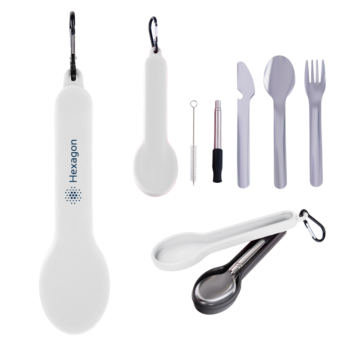 Travel Utensil Set With Silicone Holder 4