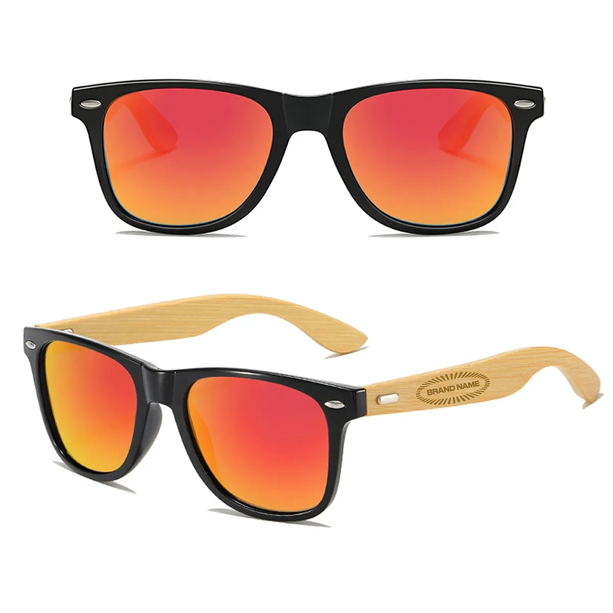Bamboo Wooden Polarized Retro UV Protected Unisex Sunglasses 4