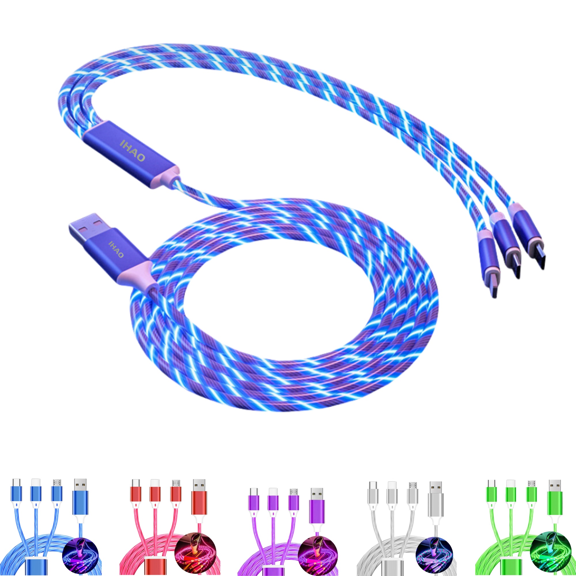 3 in 1 Light Up Charging Cable 2
