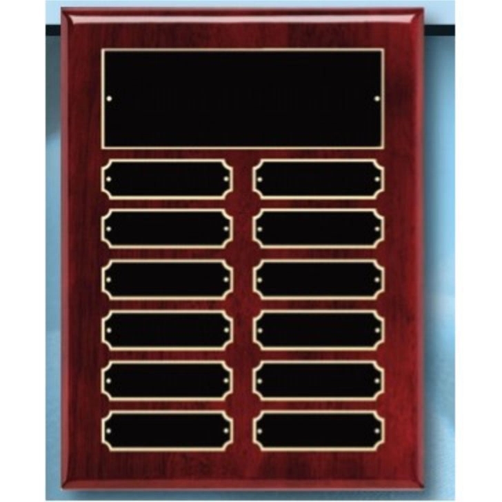 Perpetual Piano Finish Rosewood Plaque w/ 12 Plates 6