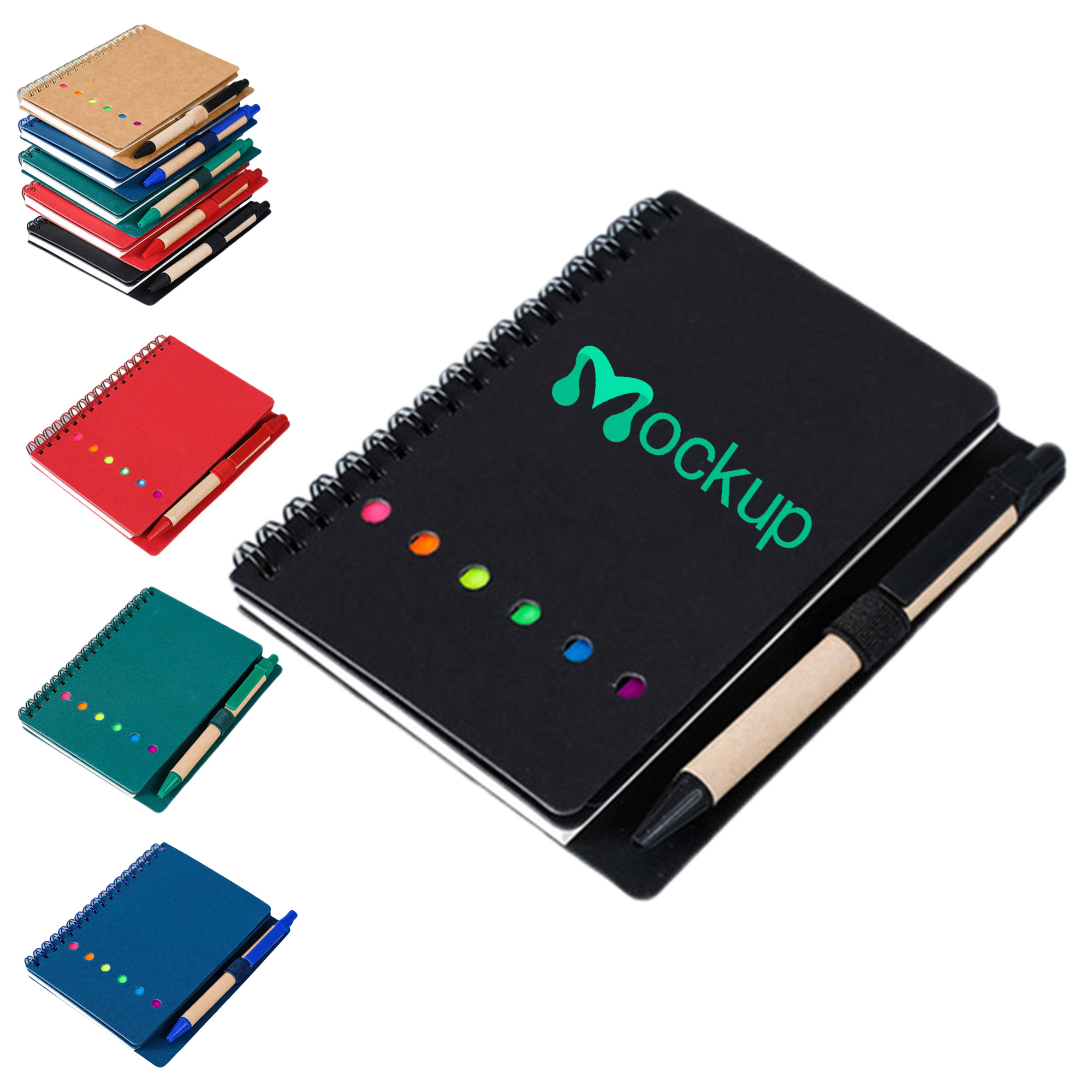 Colored Index Tab Spiral Notebook 3