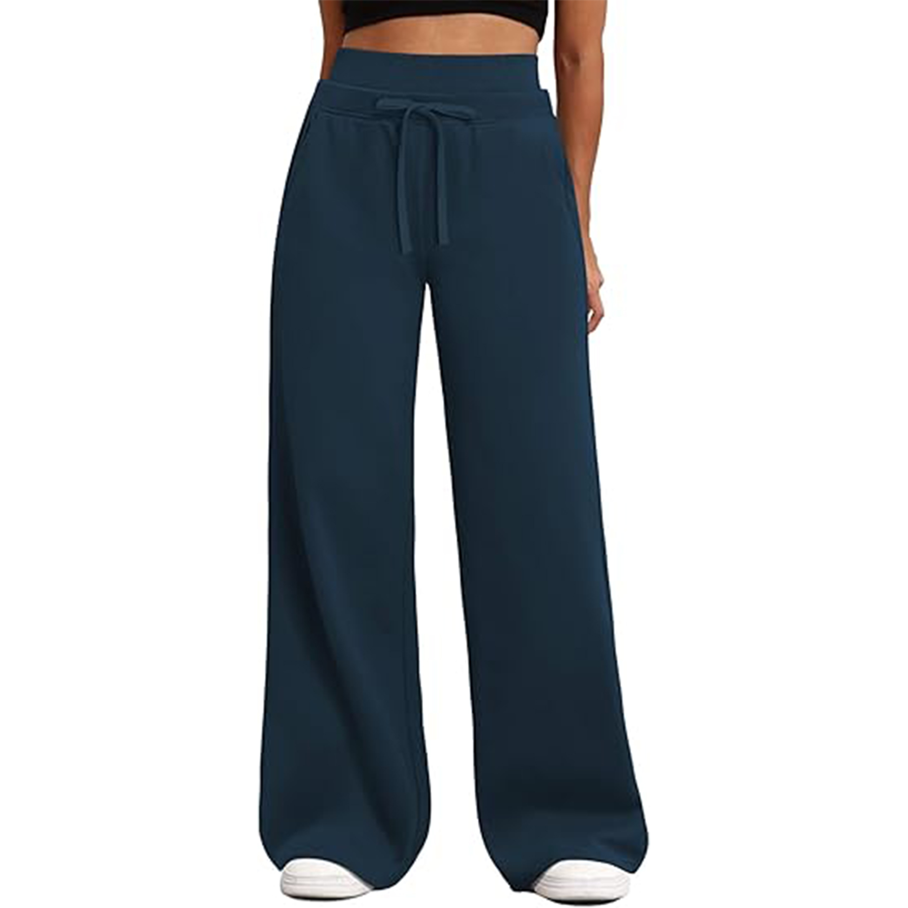 Women Wide Leg Double Waisted Baggy Sweatpants 7