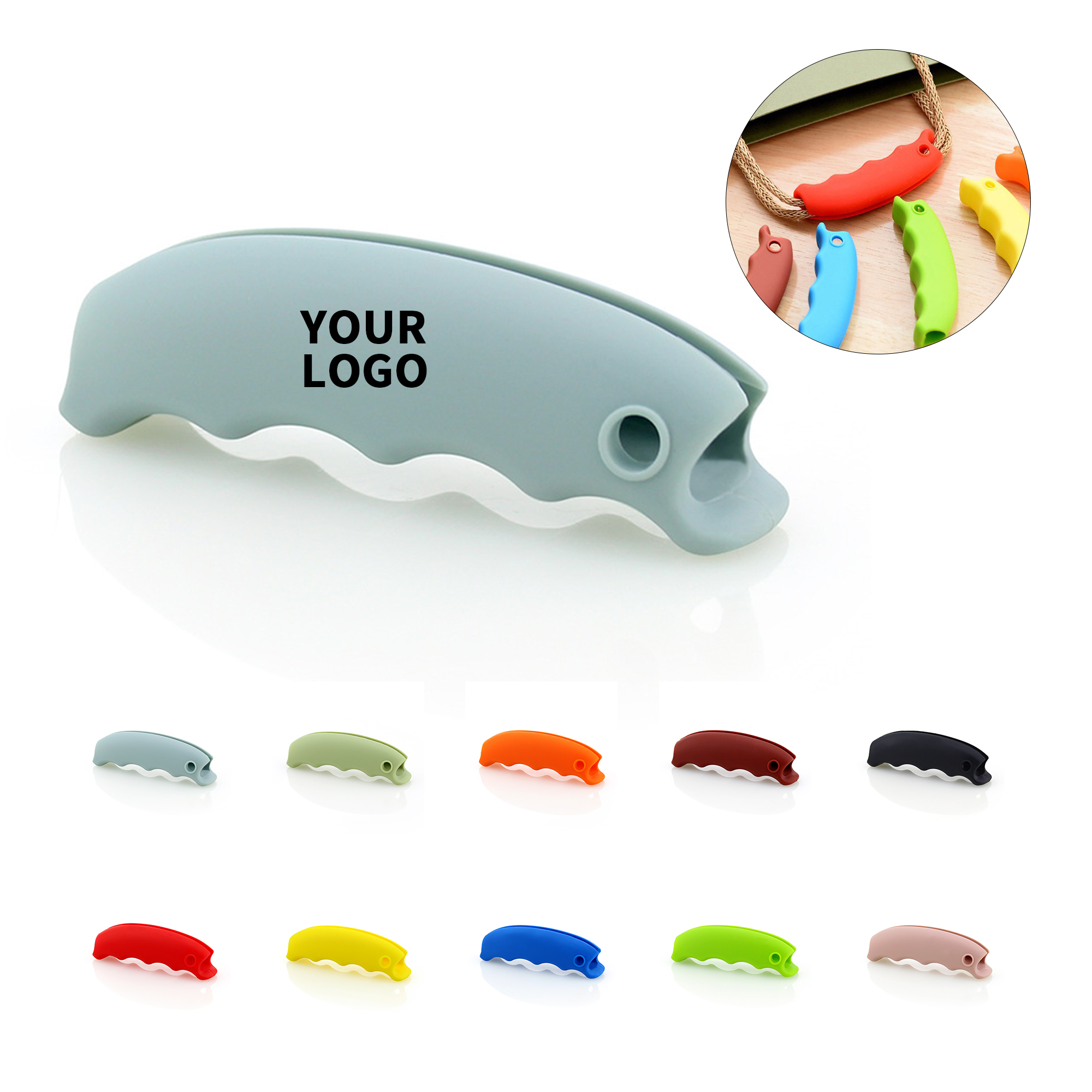 Silicone Carry Handle For Shopping Bag 3.5 x 1 x 0.9" 8