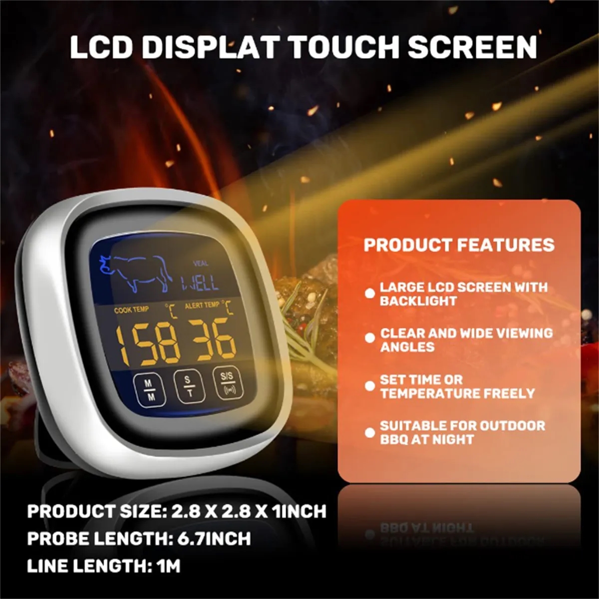 Meat Thermometer with Long Probe 5