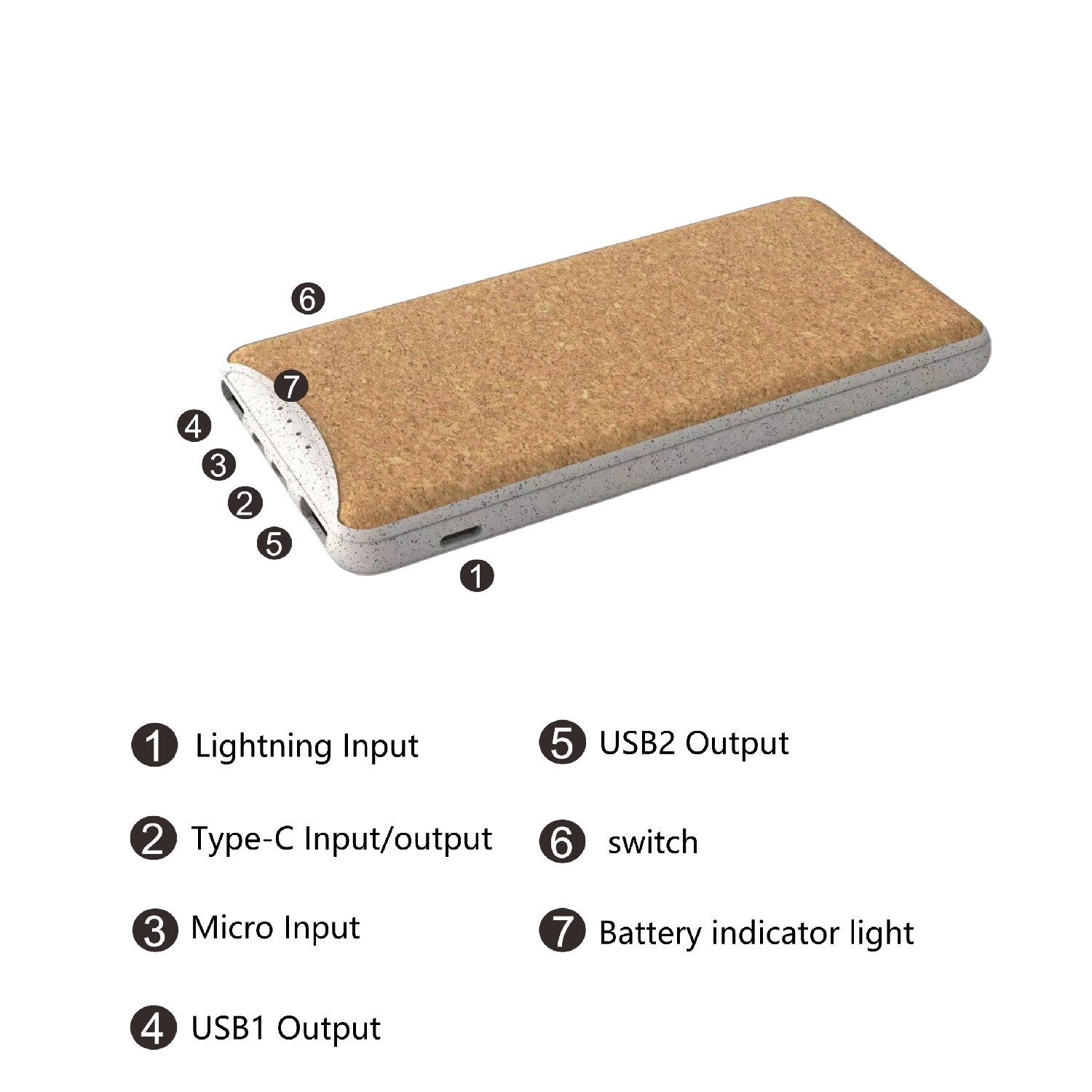 22.5W Recycled ABS Wireless Power Bank - 10000 mAh 4