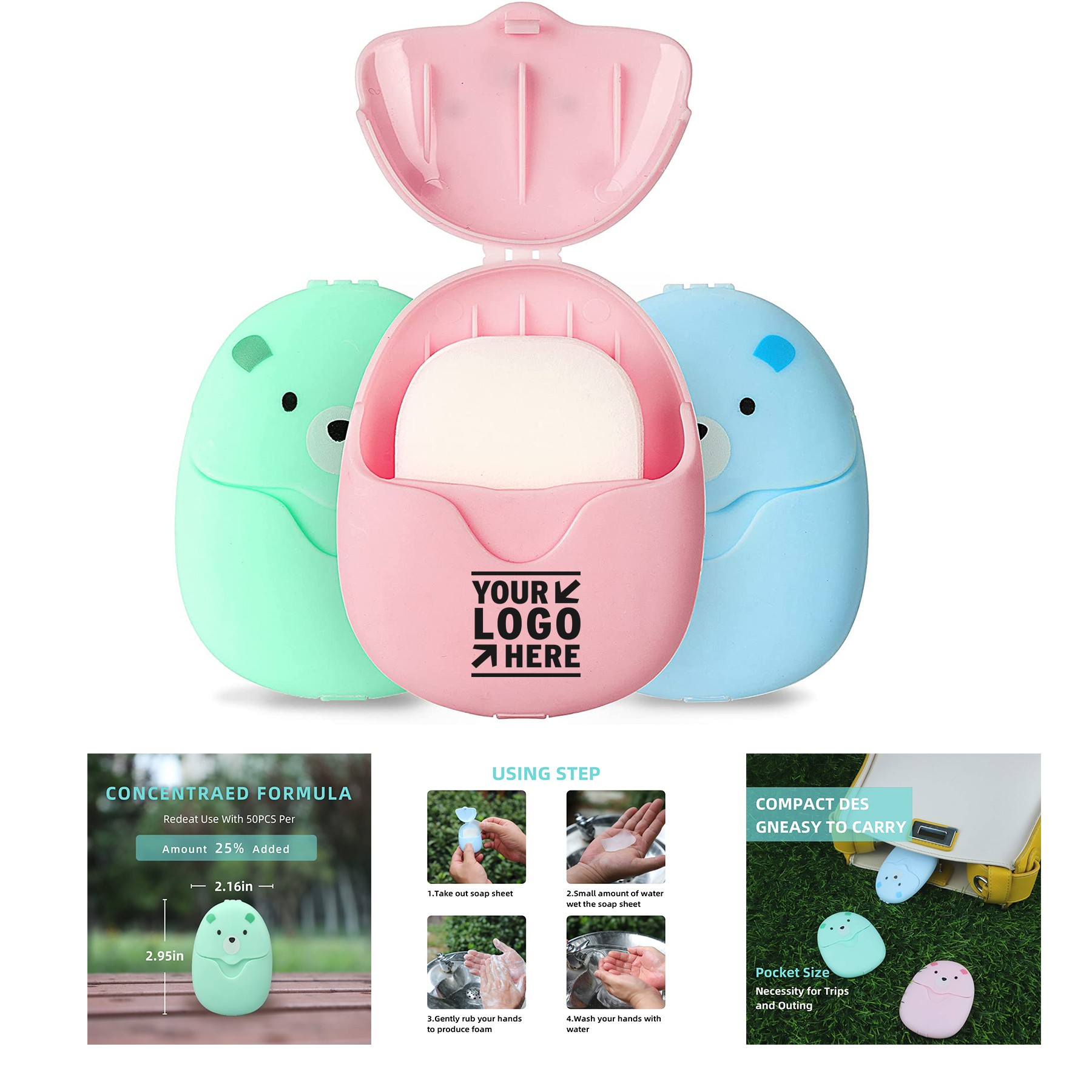 Mini Portable Disposable Travel Paper Soap Sheets 2