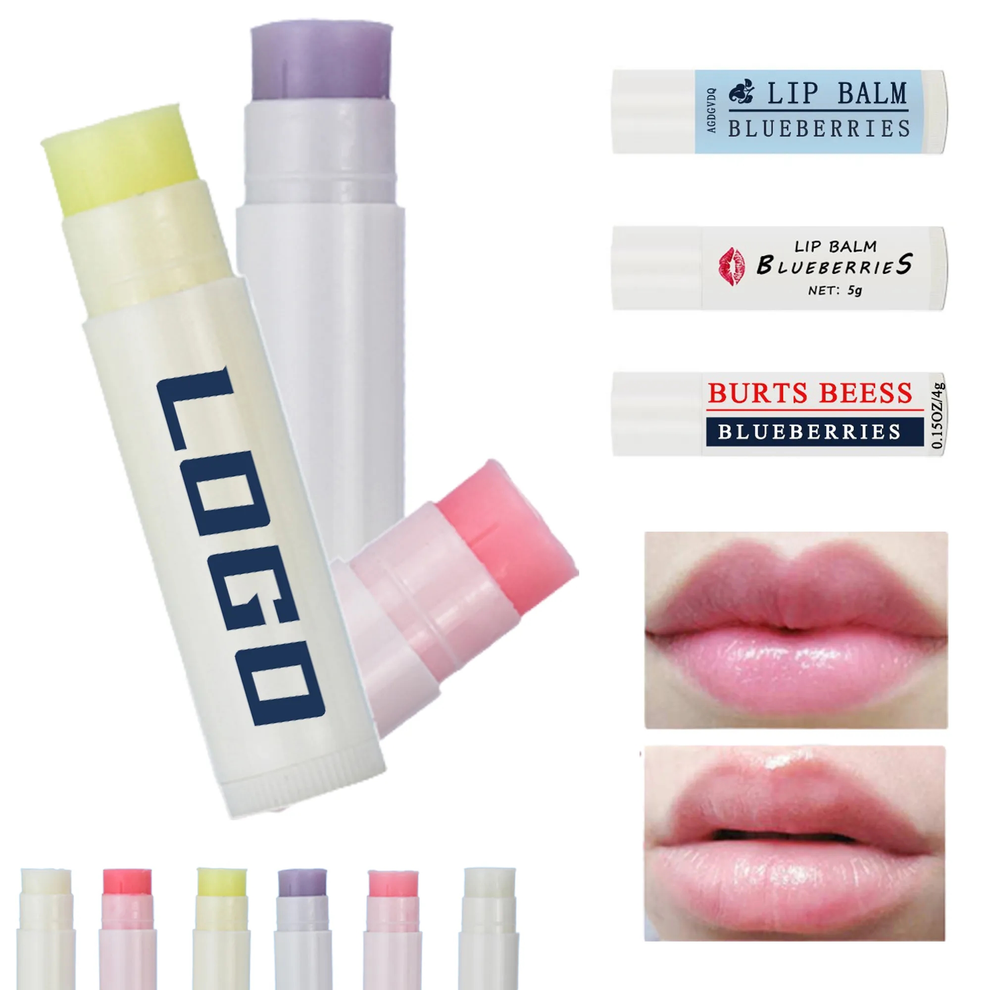 Colorful Label Natural Lip Balm MOQ100pcs 1