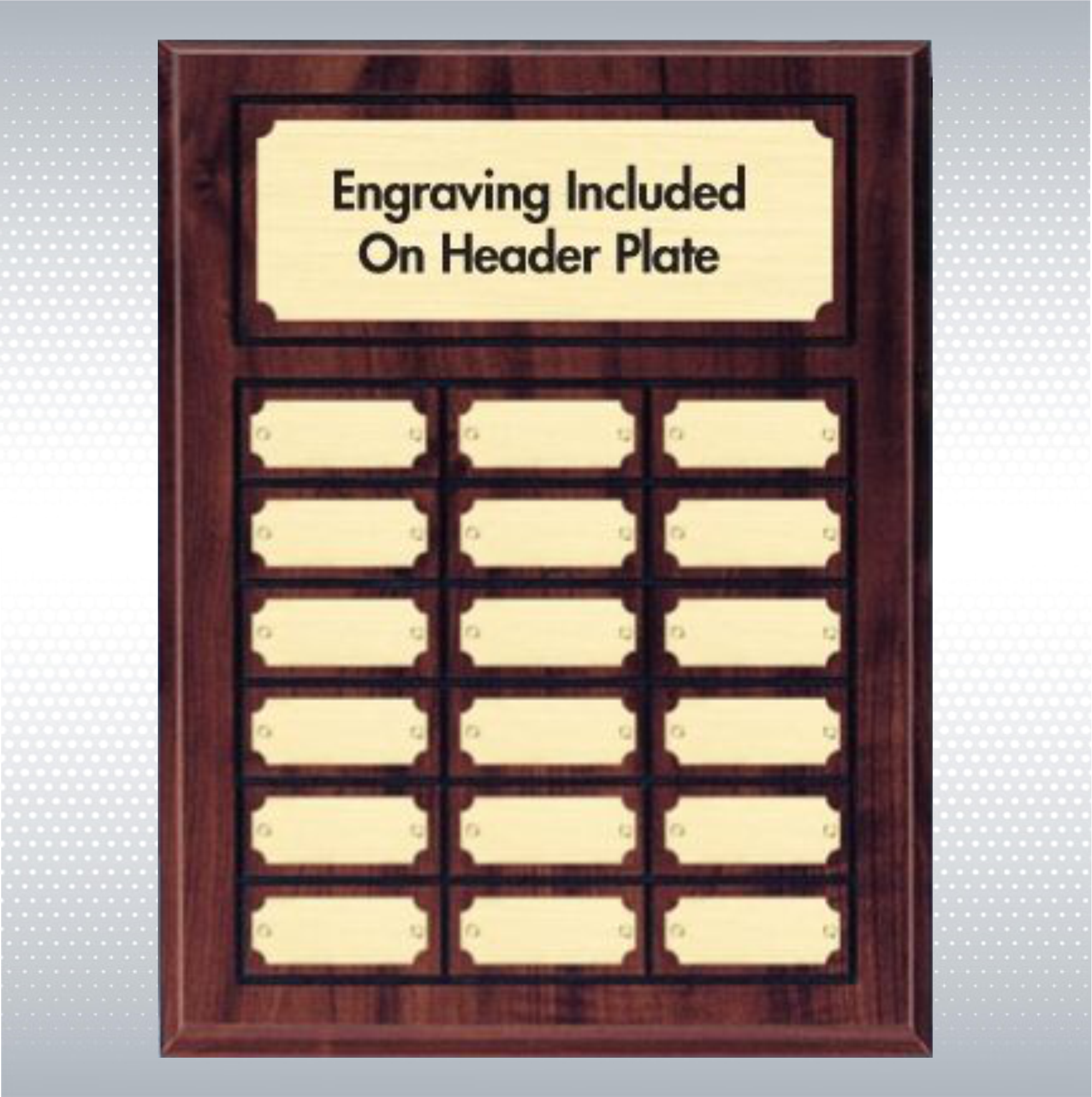 Perpetual Cherry Finish Plaque W/ 18 Plates (12" X 15.5") 2