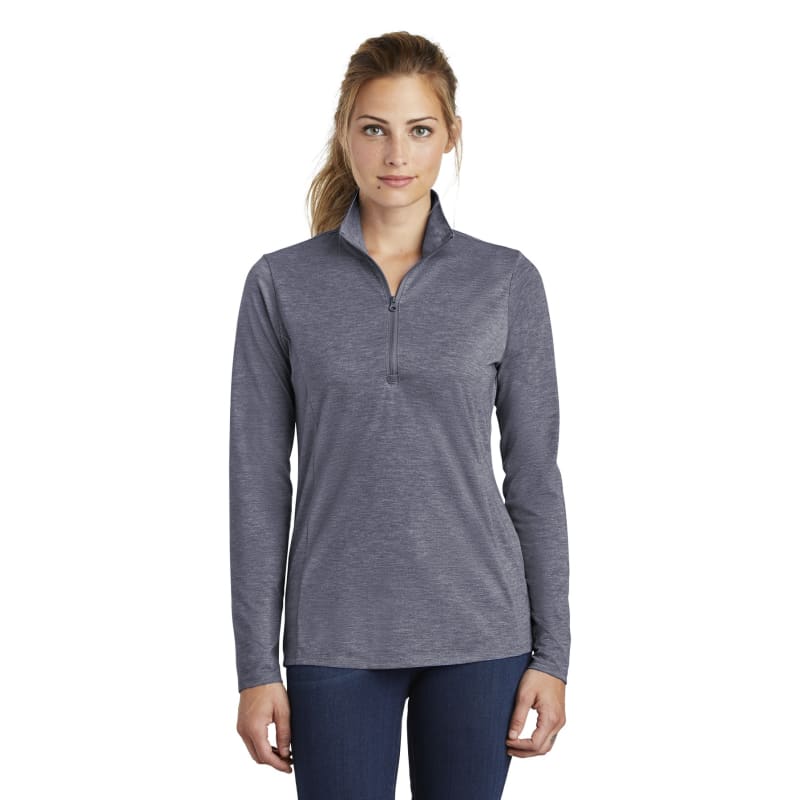 Sport-Tek Women's PosiCharge Tri-Blend Wicking 1/4-Zip Pullover. 45