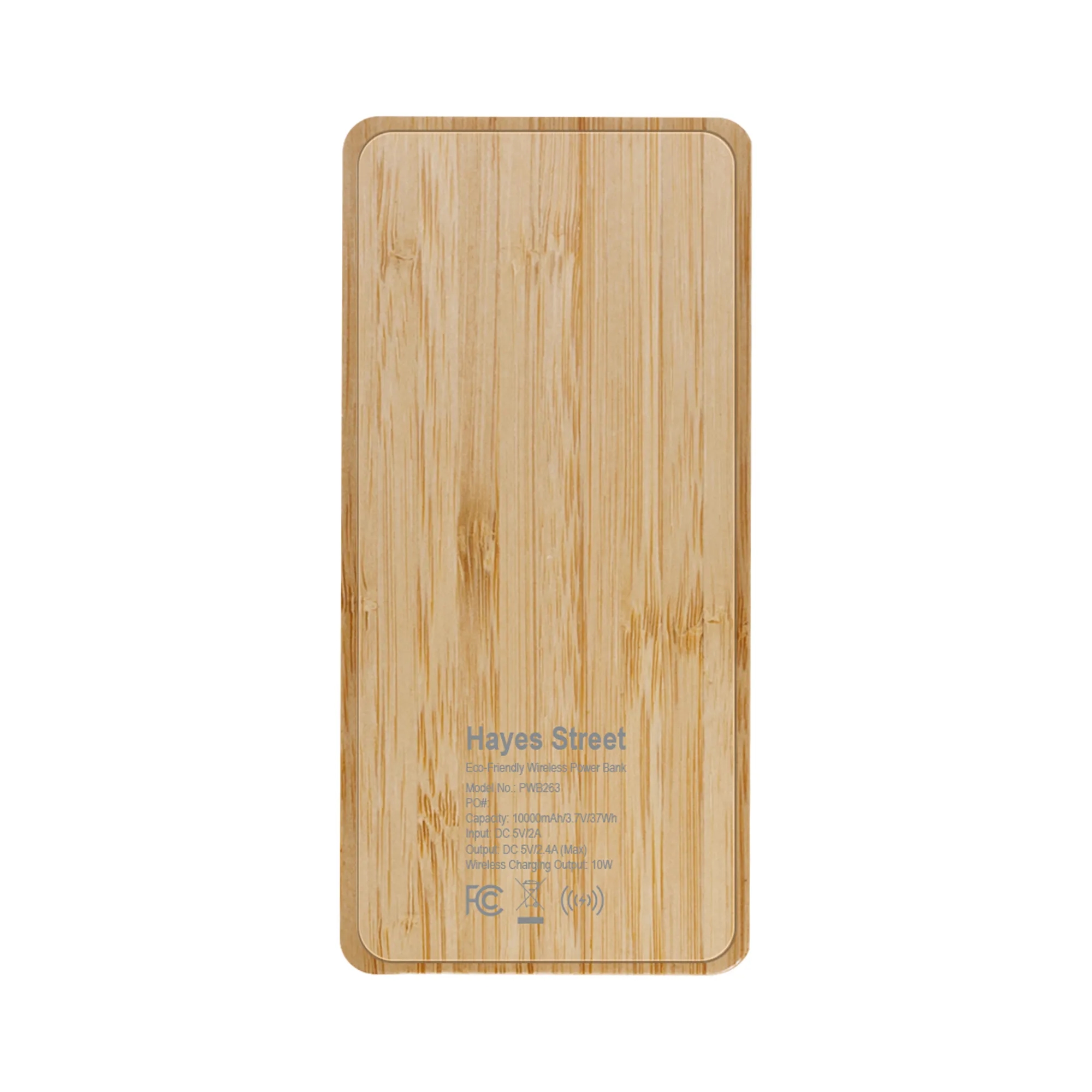 Hayes Bamboo Wireless Powerbank 10,000mAh 4