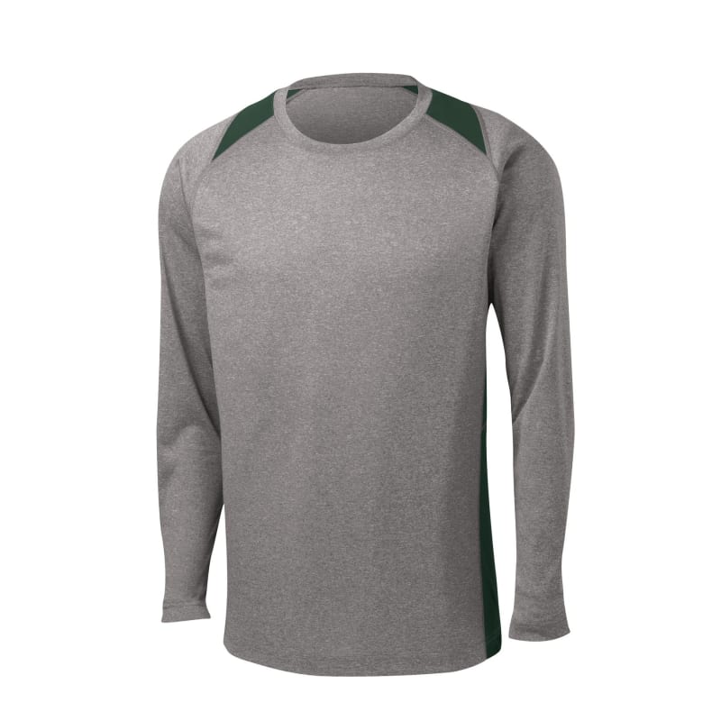 Sport-Tek Long Sleeve Heather Colorblock Contender Tee. 21