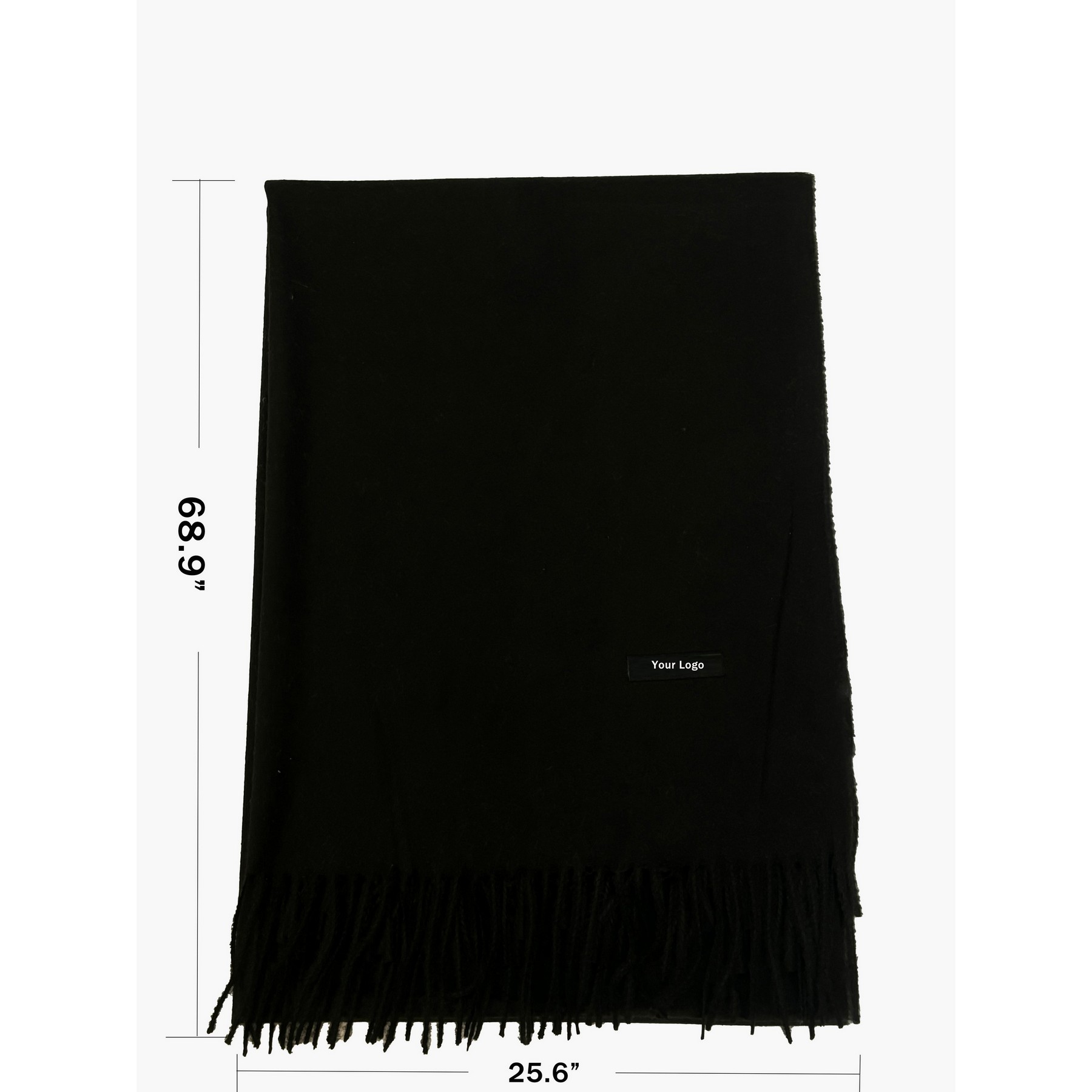 100% Polyester Black Scarf 3