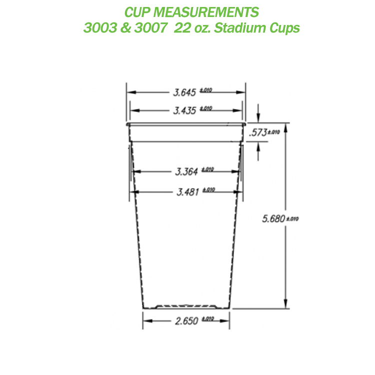22 oz. Smooth White Stadium Cup 2