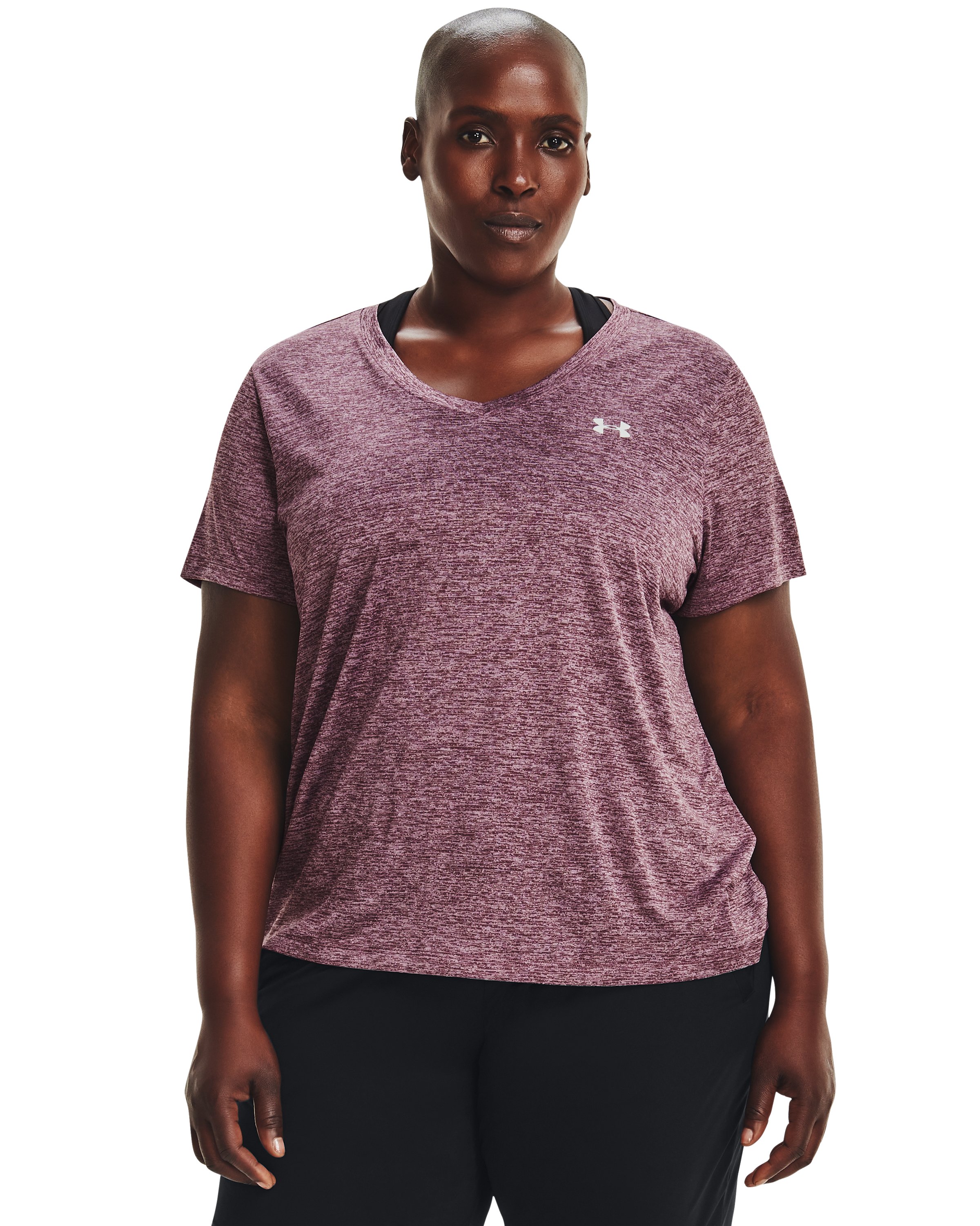 UA Tech Twist Women's V-Neck Short Sleeve 25