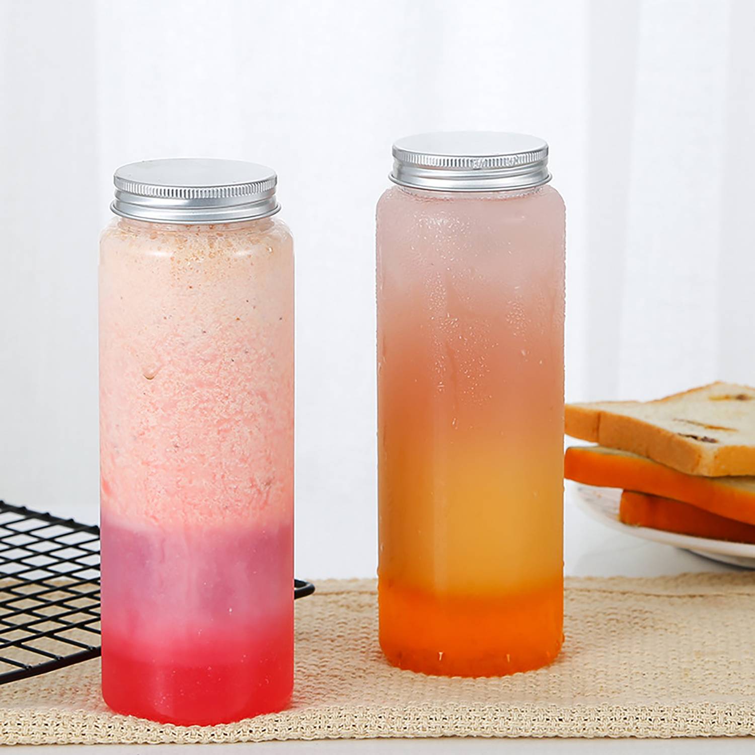 34 oz Clear PET Juice Bottle with Sealing Lid 4