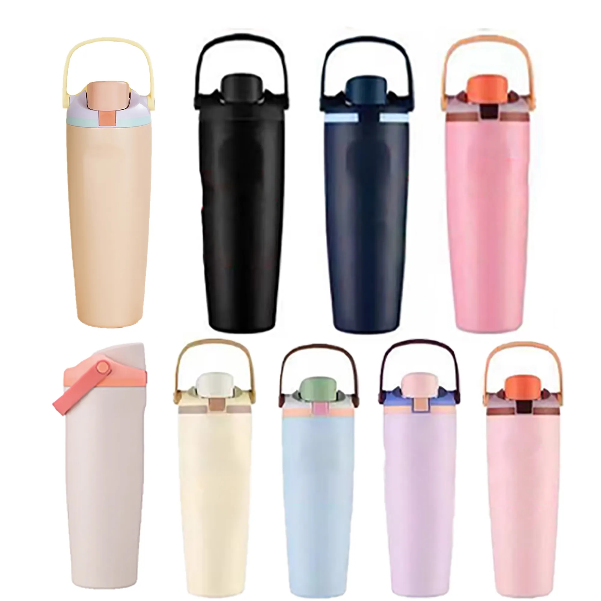 30oz Stainless Steel Water Bottle with Straw, custom water bottle with logo imprint 4