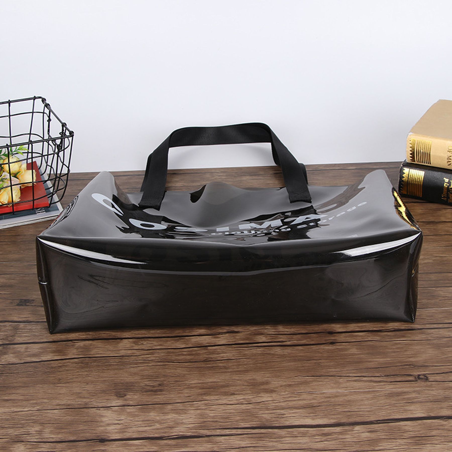 Semi-Clear Pvc Handbags Jelly Transparent Clear Beach Bag 5