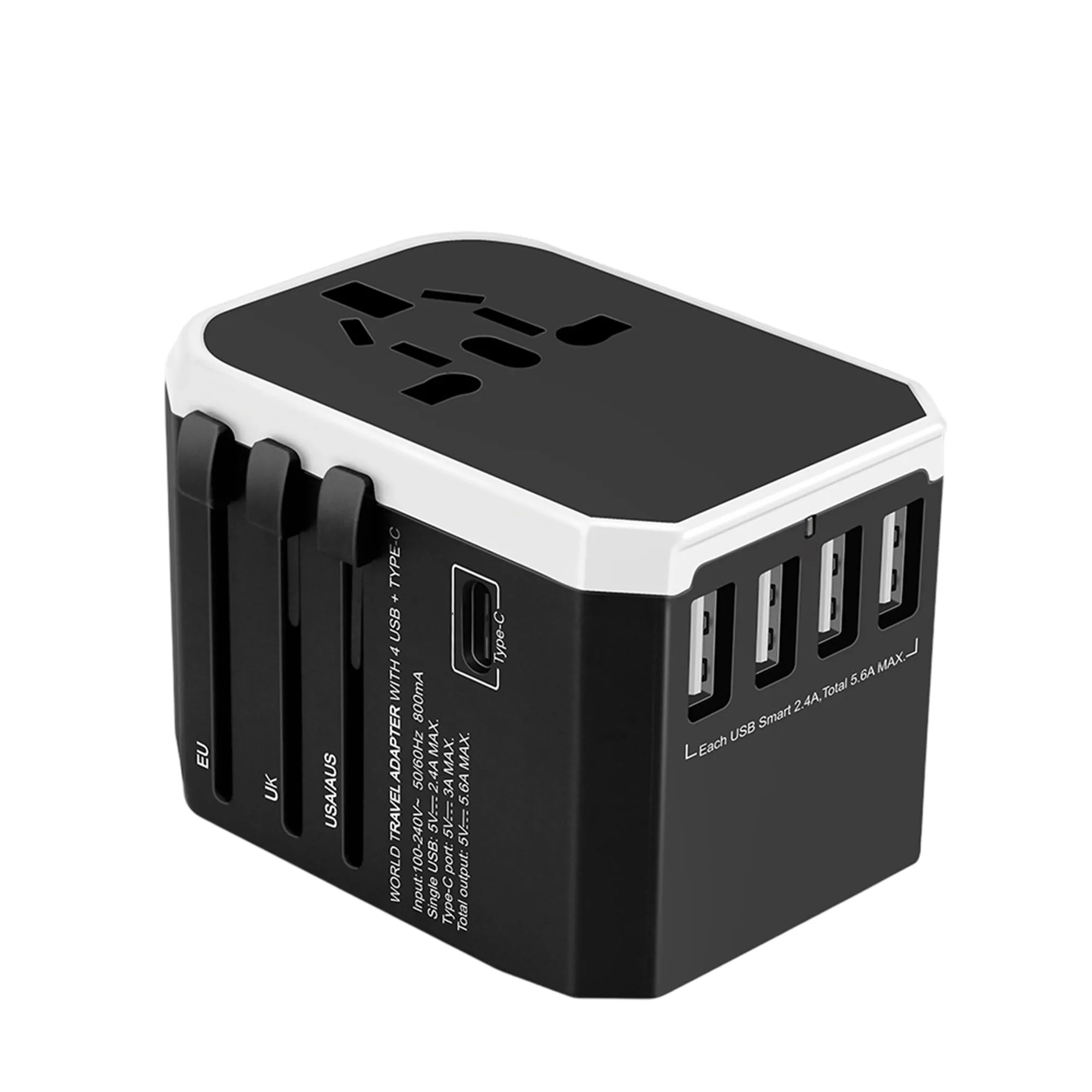 5.6A Multi-Port Charger with Type-C, 4 USB, and 8 Sockets 7