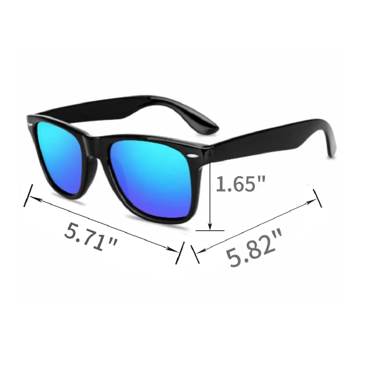 Ocean Beach Hiker Unisex Glitter Mirror Sunglasses 7
