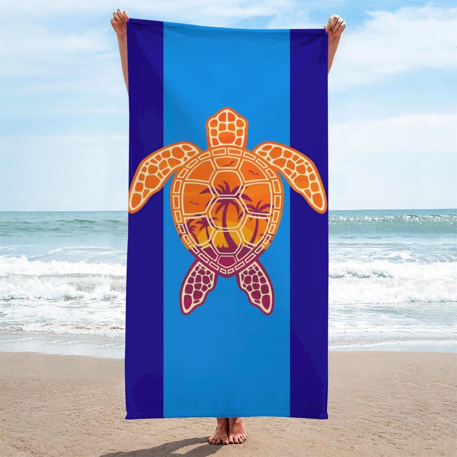 Full Color Microfiber Beach Towel(L59"XW29.5") 5