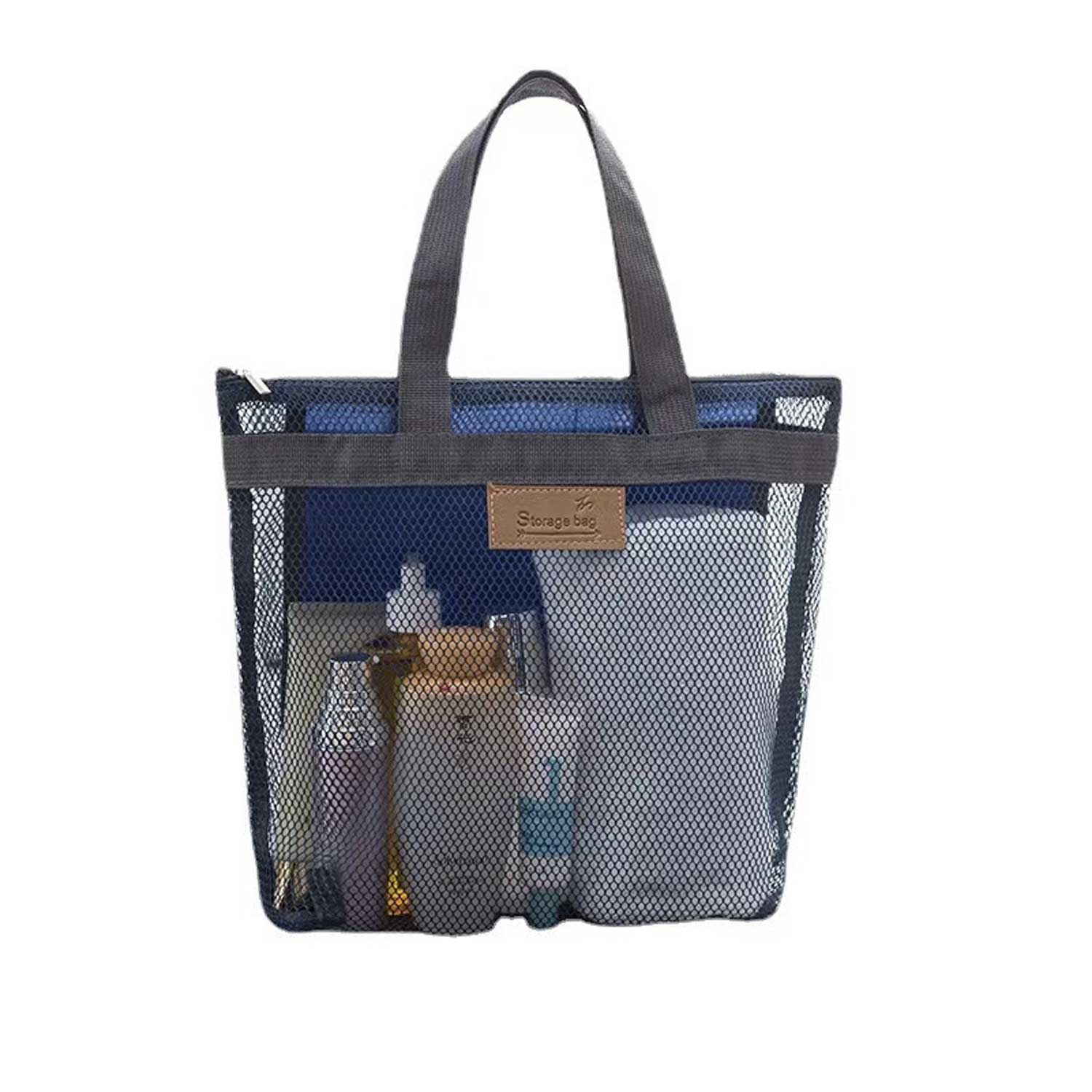 Swim & Travel Organizer Mesh Zipper Beach Tote Bag 1