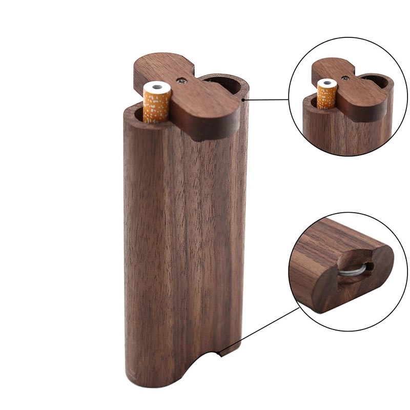 Wood Cirgarette Stash Box Case With Clean Tools 5