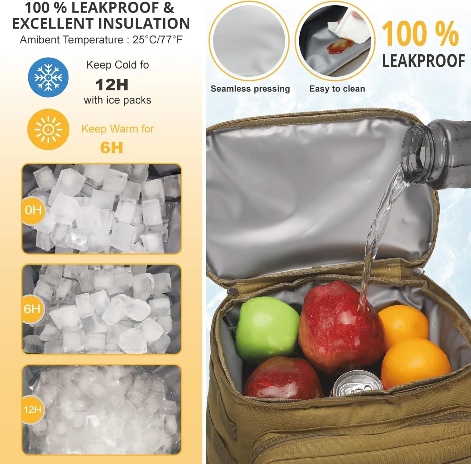 Portable Soft Cooler Bag Waterproof for Beach 2