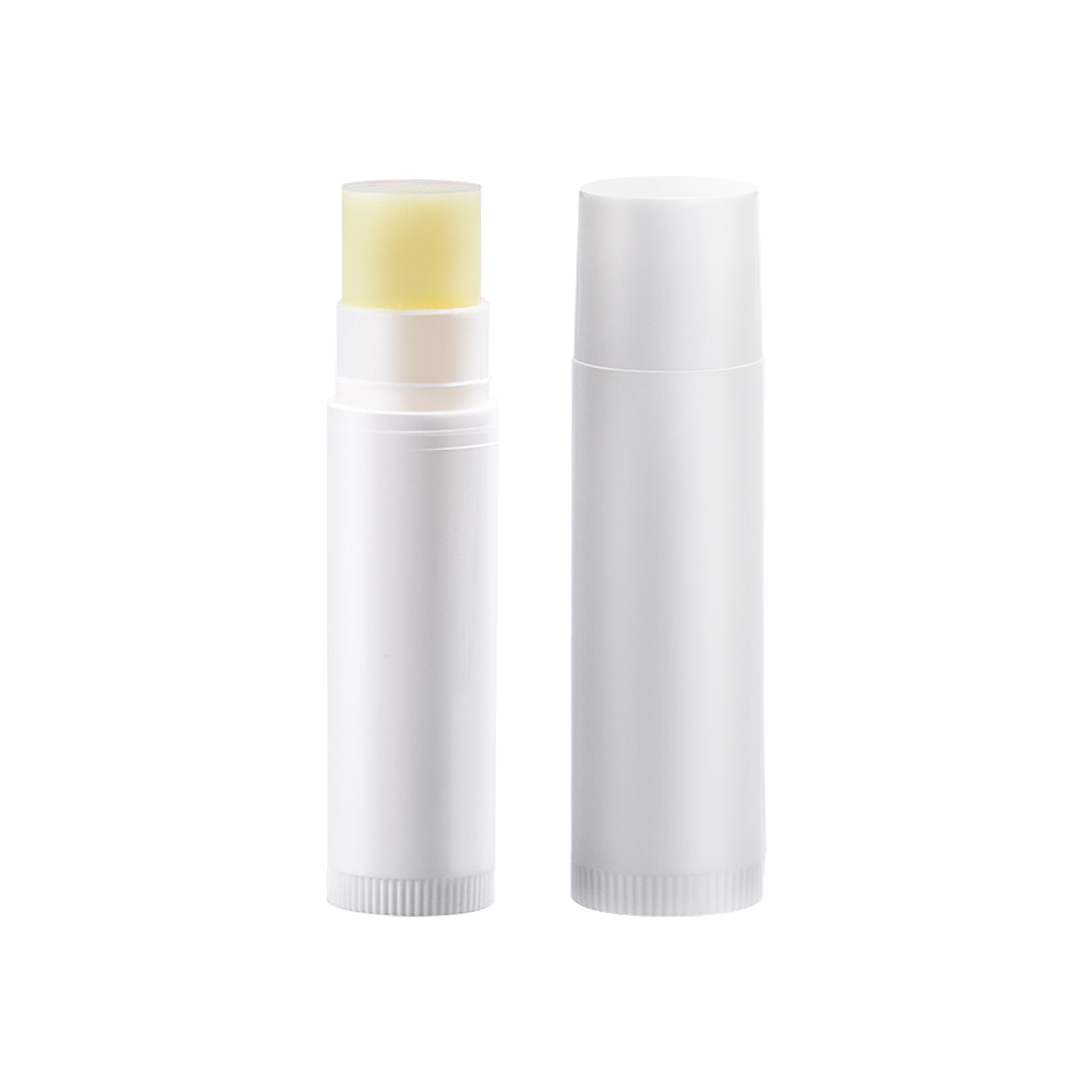 5g Natural Beeswax Lip Balm Moisturizer In White Tube With Sticker Imprint 5