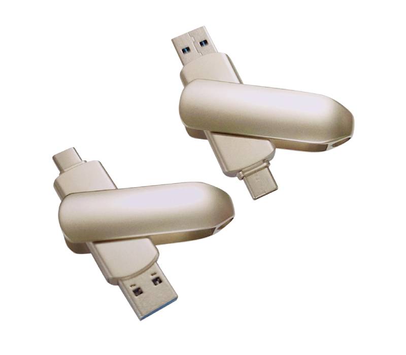 Electroplated Nickel Type-C USB Flash Drive 3.0 1
