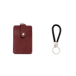 PU Keychain 3 Pockets PU Leather Card Holder 15