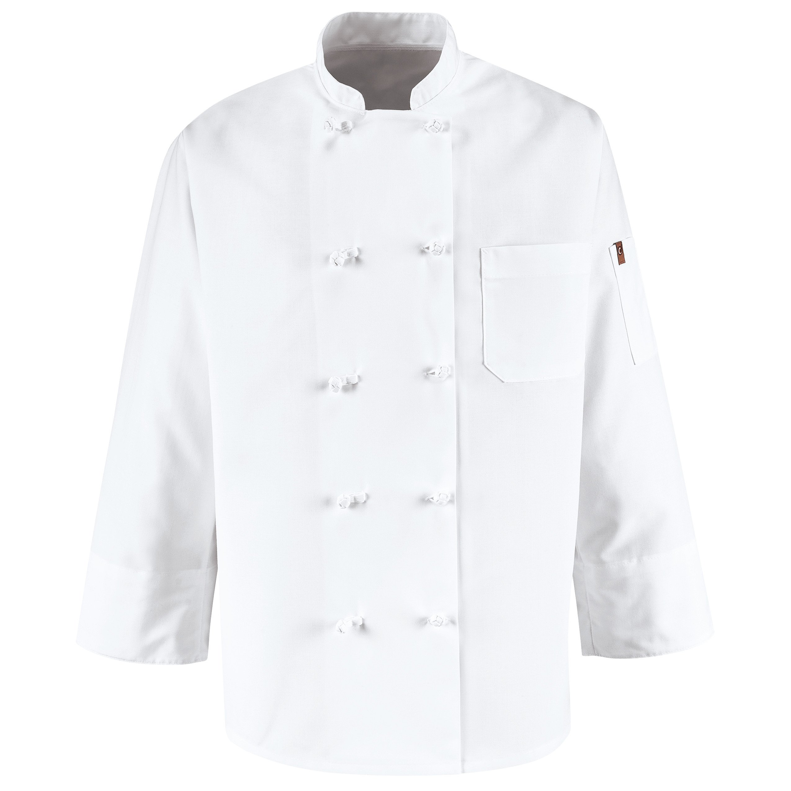 Red Kap® Ten Knot Button Chef Coat with Thermometer Pocket 2