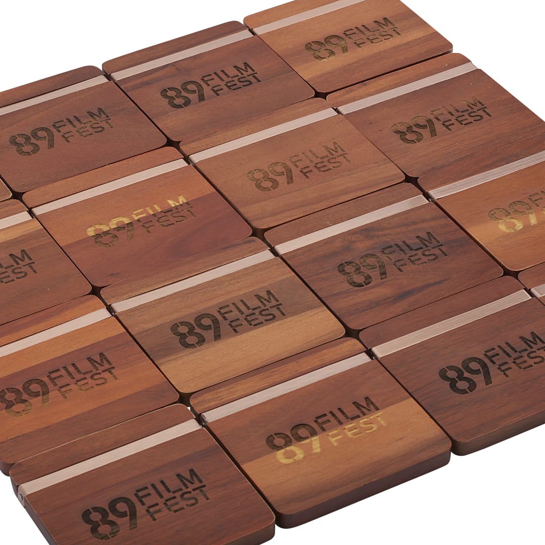 Graze Wood and Metal Coaster Set 44