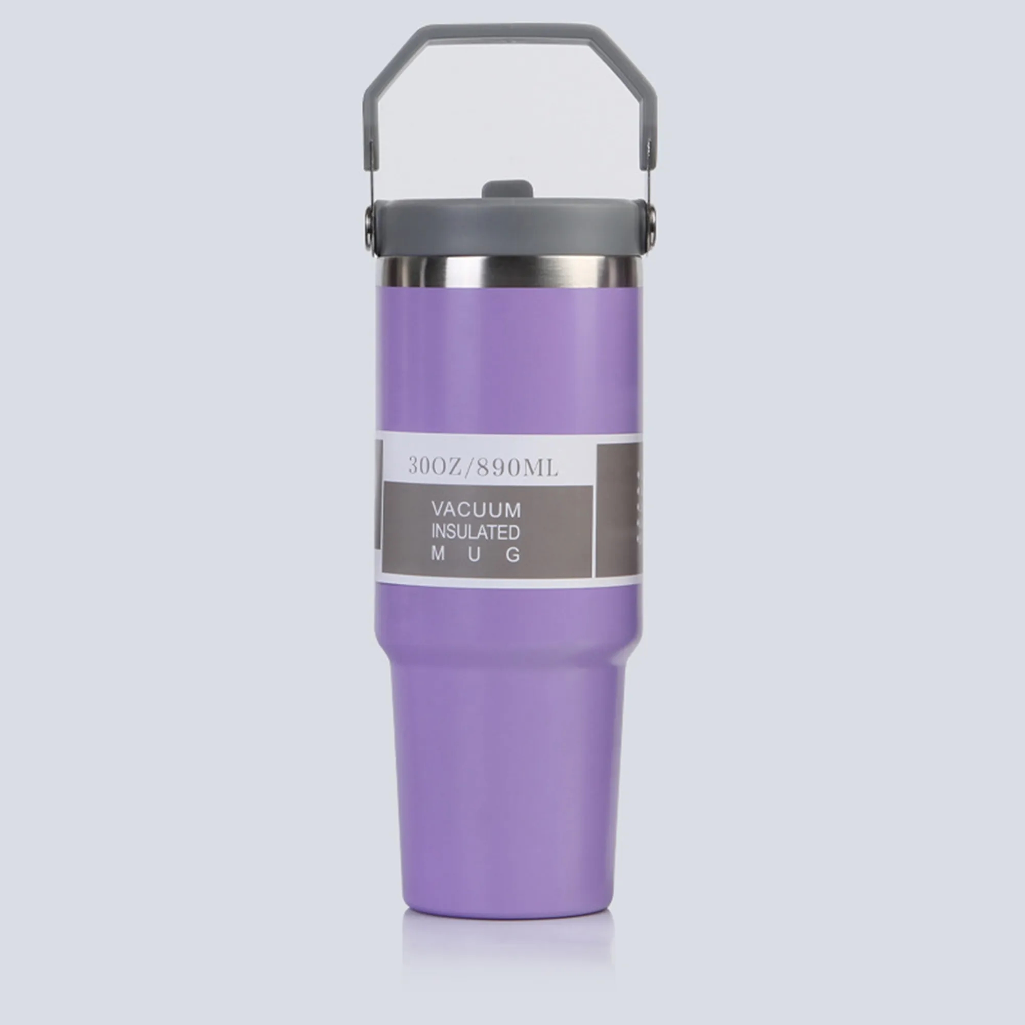 Stainless Steel Car Cup Ice Vacuum Coffee with Straw 18