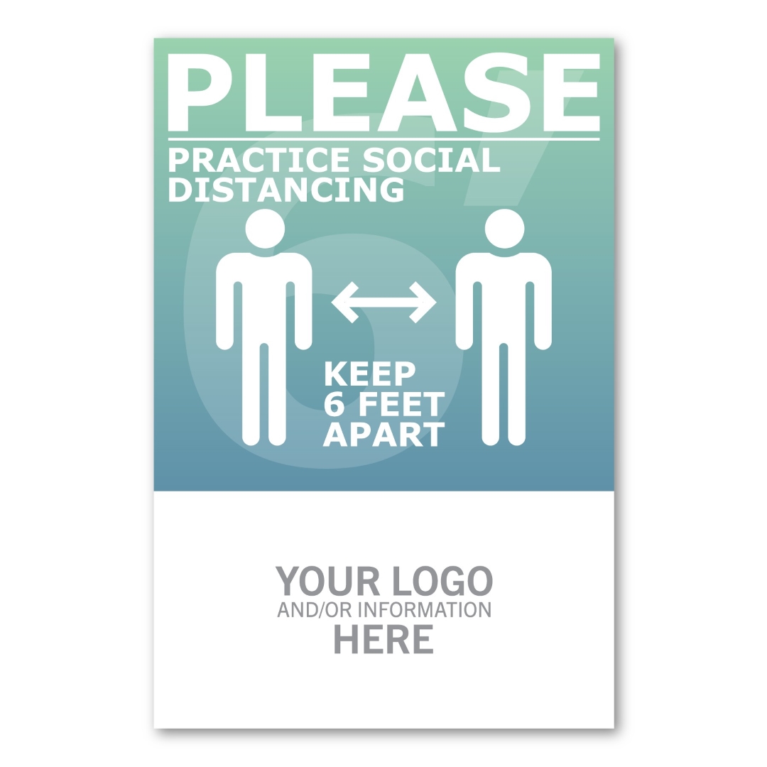 Practice Social Distancing Magnet - 4" x 6" - 30 mil - Outdoor Safe
