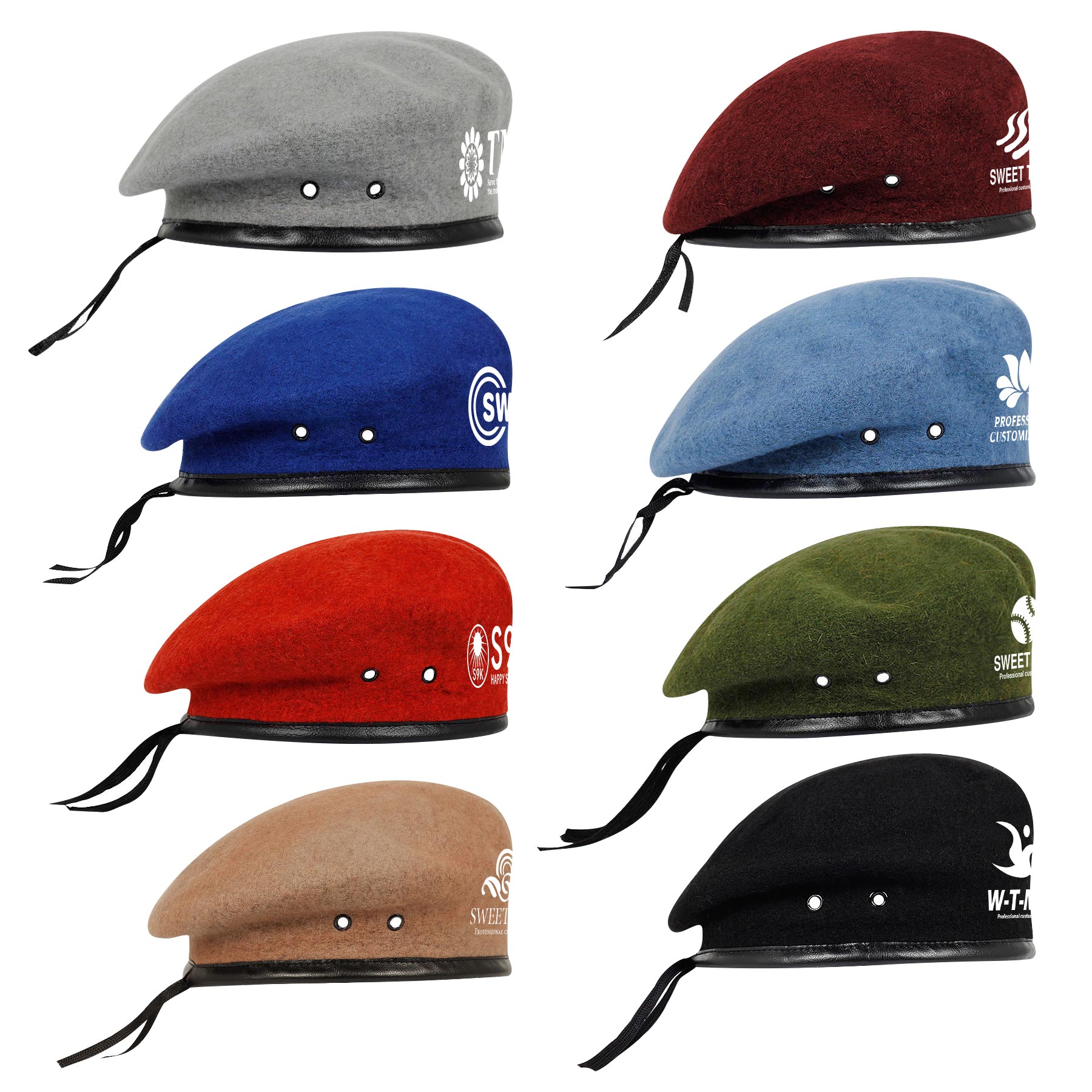 Adjustable Wool Military Beret 2